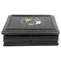 WB-1462z: Late 19th Century Italian Box with Pietra Dura Panelled Top