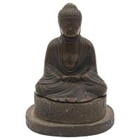 WBR-266z: Late 19th Century Seated Bronze Meditation Buddha, Qing Dynasty