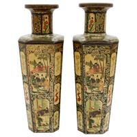 WCO-3602z: Pair of Vase Form Biscuit Tin Boxes by Huntley & Palmers, 1928, English