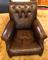 WC-1356z: Late 19th Century English Pair of Leather Club Chairs