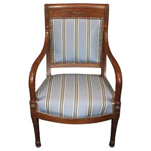 WC-1375: Circa 1800-1815 French Directoire to Empire Period Fauteuil