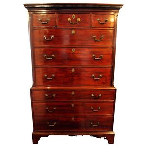 WCH-903: Mid-18th Century George III Period Chest on Chest