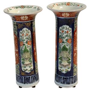 WCI-8516: Circa 1860 Pair of Imari Vases