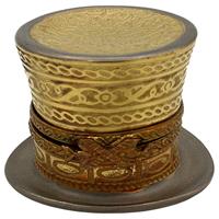 WCI-8572z: Later 20th Century Limoges Top Hat Pill Box