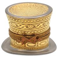 WCI-8573z: Later 20th Century Limoges Top Hat Pill Box