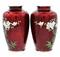 WCL-235z: Mid-20th Century Pair of Japanese Cloisonné Vases