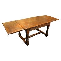 WDT-488: Circa 1860 Jacobean Revival Style Draw Leaf Table