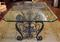 WDT-491z: Early 20th Century Beaux-Arts French Glass Top Dining Table