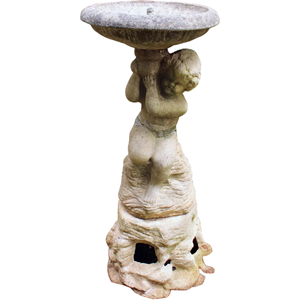 WGD-235: Victorian Cast Stone Cherubic Child Fountain