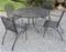 WGD-536z: Mid-20th Century Woodard Wrought Iron Table &amp; 4 Arm Chairs