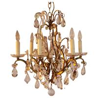 WL-1395z: Louis XV Style French Iron & Crystal Chandelier