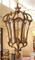 WL-1422z: Early 20th Century French Gilt Bronze &amp; Glass Hall Lantern