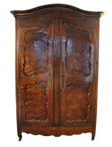 WOF-2457z: Cherry and Chestnut French Armoire