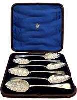 WSI-9389z: Boxed Set of Six Dessert or Fruit Serving Spoons