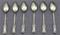 WSI-9521z: Set of 6 "King" Pattern Sterling Silver Demitasse Spoons, Circa 1900